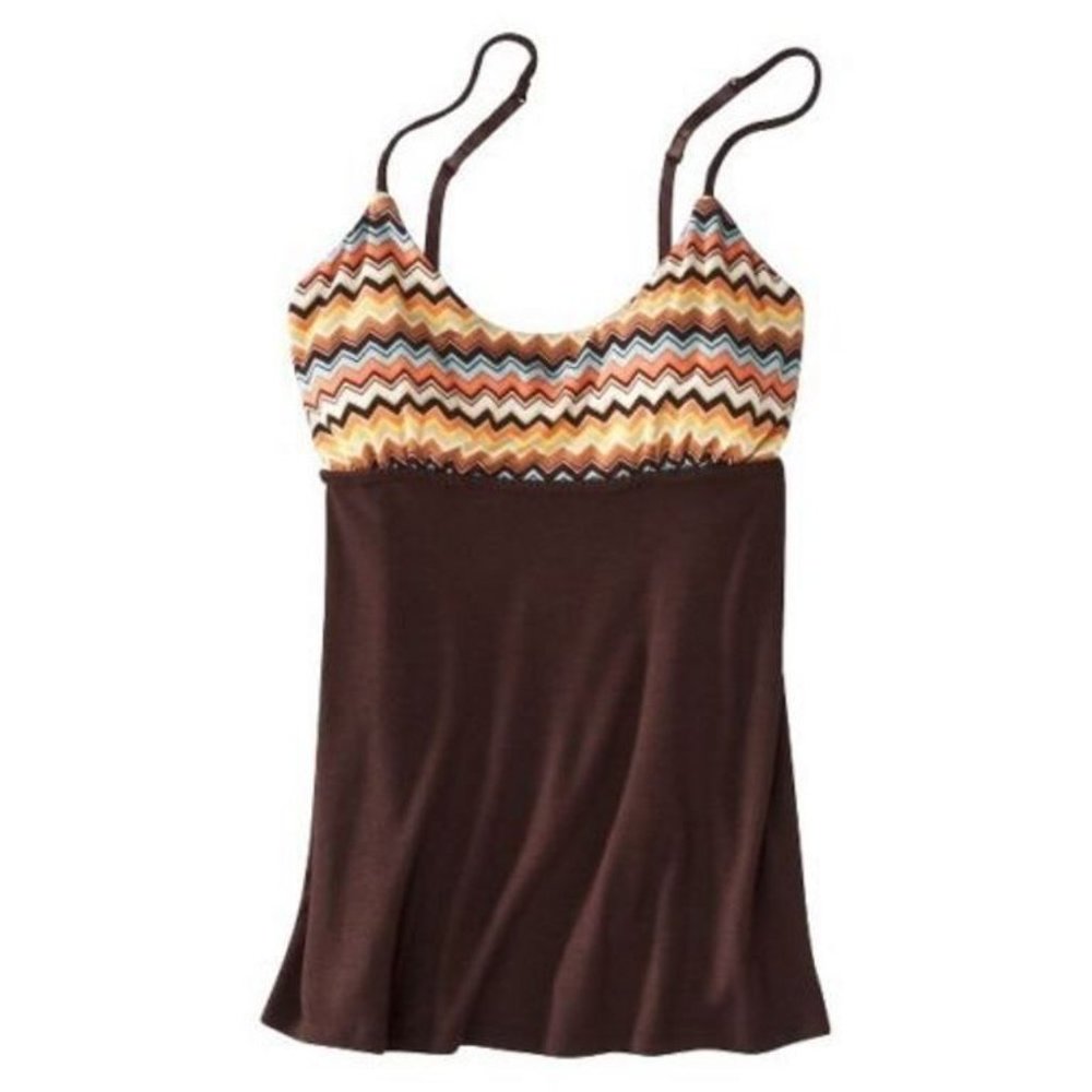 MISSONI for TARGET Camisole TOP Brown ZIGZAG Iconic SLEEPWEAR